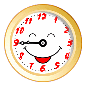 Gif animé bonne journée horloge